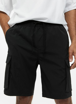 Мужские шорты карго Regular Fit Н&М (55820) S Черные 55820 фото