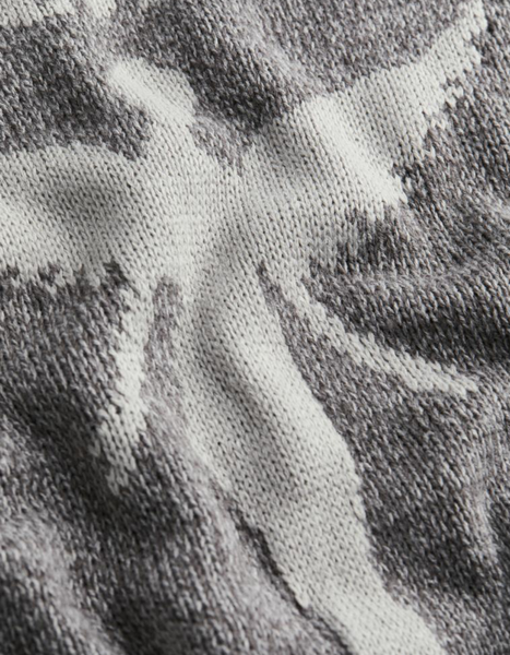 Женский свитер жакардовый с принтом Н&М (56457) XS Серый 56457 фото