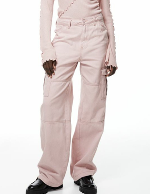 Жіночі штани карго Н&М (56120) S Рожеві 56120 фото