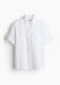 Чоловіча лляна сорочка з короткими рукавами Н&М (56911) М Біла 56911 фото 3