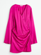 Жіноча атласна коротка сукня H&M (1453) S Рожева 1453 фото 1