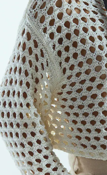 Женский ажурный свитер Н&М (56138) XS Белый 56138 фото