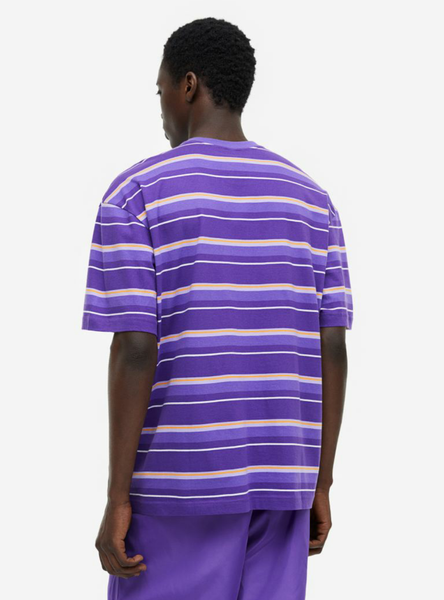 Чоловіча футболка Regular Fit H&M (55817) S Фіолетова 55817 фото