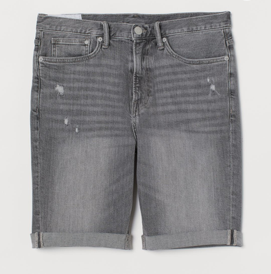 Чоловічі джинсові шорти Slim fit H&M (55984) W32 Сірі 55984 фото