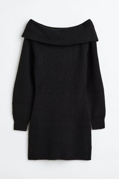 Жіноча сукня з відкритими плечима Н&М (10031) М Чорна 10031 фото