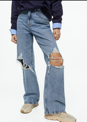 Жіночі широкі джинси 90sBaggy Jeans H&M (55769) W38 Сині 55769 фото