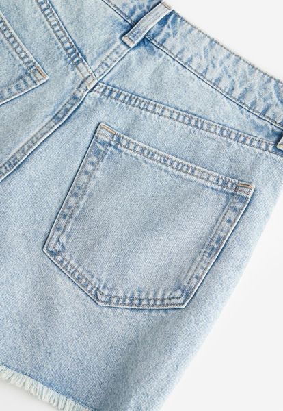 Жіночі джинсові шорти з високою талією Н&М (56890) W38 Блакитні  56890 фото