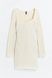 Жіноча облягаюча сукня в рубчик H&M (10032) M Біла 10032 фото 1