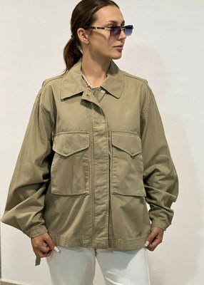 Жіноча саржева куртка Н&М (56105) S Хакі 56105 фото