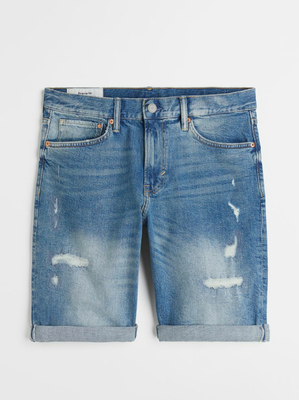 Чоловічі джинсові шорти Regular H&M (55986) W32 Сині 55986 фото