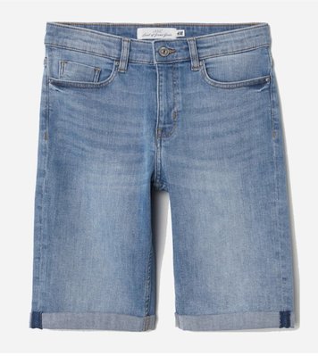 Жіночі джинсові шорти бермуди Н&М (56892) W34 Сині 56892 фото