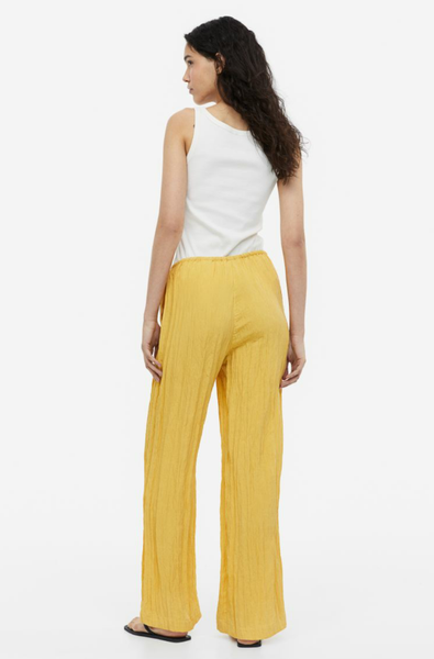 Жіночі широкі штани Н&М (55876) S Жовті 55876 фото
