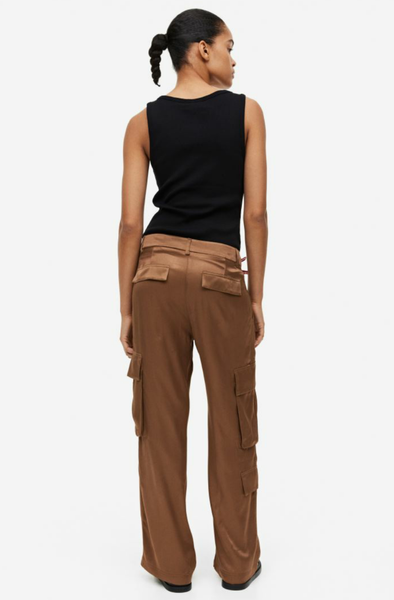 Жіночі штани карго H&M (55968) XS Коричневі 55968 фото