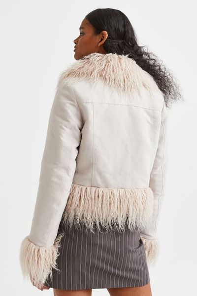 Жіноча куртка з шалевим коміром H&M (10036) М Бежева 10036 фото