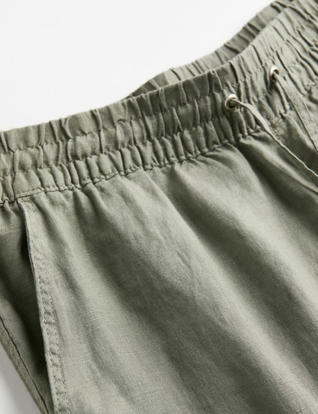 Жіночі лляні штани джогери Н&М (55929) XS Зелені 55929 фото