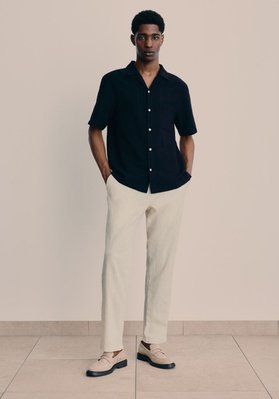 Чоловічі лляні штани Regular Fit Н&М (56913) XL Світло-бежеві 56913_xl фото
