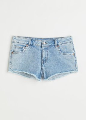 Женские джинсовые шорты с заниженной талией Н&М (56894) W34 Голубые 56894 фото