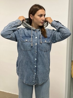 Женская джинсовая рубашка Н&М (56024) XXS Синяя 56024 фото