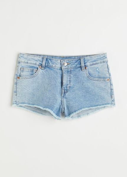 Жіночі джинсові шорти із заниженою талією Н&М (56894) W34 Блакитні  56894 фото