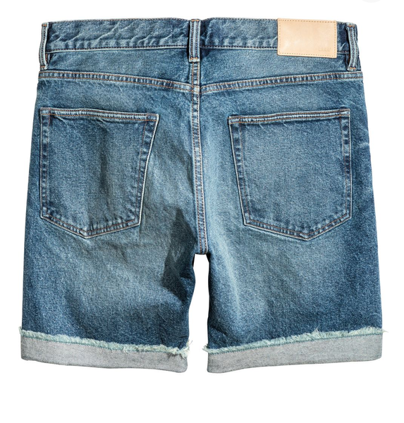 Чоловічі джинсові шорти Straight Fit H&M (55988) W28 L32 Сині 55988 фото