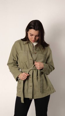 Женская джинсовая куртка H&M (55717) XS Зеленая 55717 фото