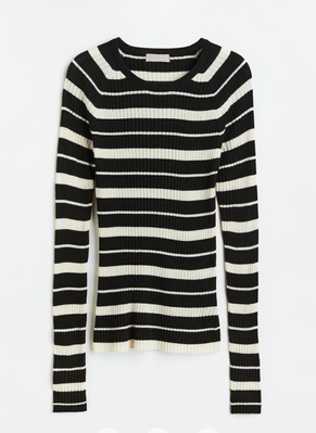 Женский трикотажный свитер H&M (55713) XS Черный 55713 фото