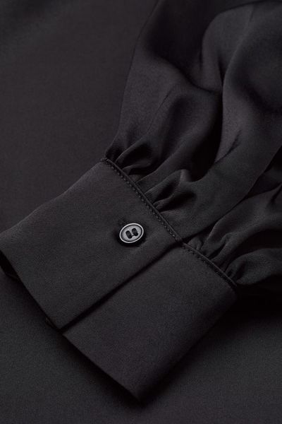 Жіноча атласна сукня H&M (10238) S Чорна 10238 фото