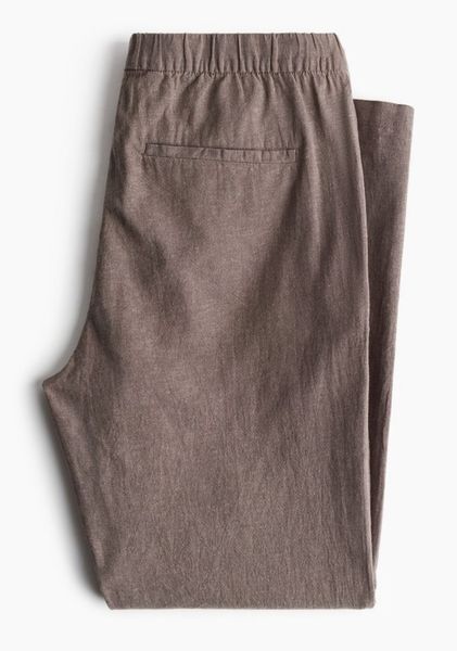 Чоловічі лляні штани Regular Fit Н&М (56914) M Коричневі 56914 фото