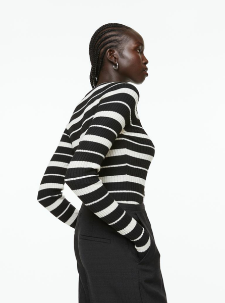 Жіночий трикотажний светр H&M (55713) XS Чорний 55713 фото