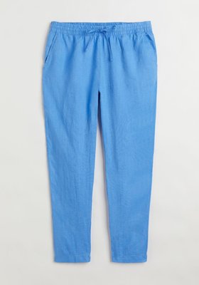 Жіночі лляні штани джоггери Н&М (57024) М Сині 57024 фото