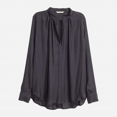 Женская блуза с V-подобным вырезом H&M (10194) M Черная 10194 фото