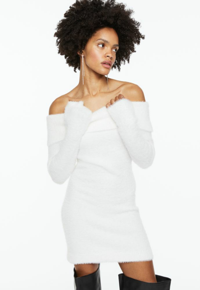 Жіноча сукня з відкритими плечима Н&М (10244) XS Біла 10244 фото