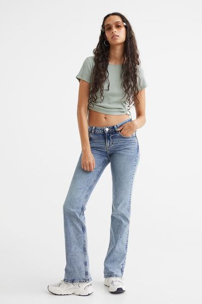 Жіночі джинси стрейч Flare Low H&M (10045) W36 Сині 10045 фото