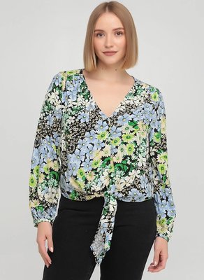 Жіноча блуза у квітковий принт Н&М (57052) М Зелена 57052 фото