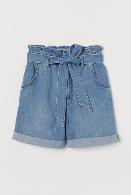 Женские джинсовые шорты с поясом Н&М (56899) ​​W34 Синие 56899 фото