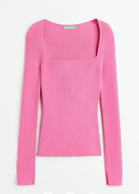Жіночий трикотажний светр Н&М (55718) XS Рожевий 55718 фото