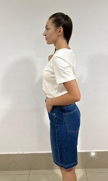 Женские шорты бермуды High waist H&M (58480) W34 Темно-синие 58480 фото
