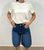 Женские шорты бермуды High waist H&M (58480) W34 Темно-синие 58480 фото