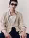 Мужская рубашка из льняной смеси Loose fit H&M (57637) M Бежева 57637- фото 2