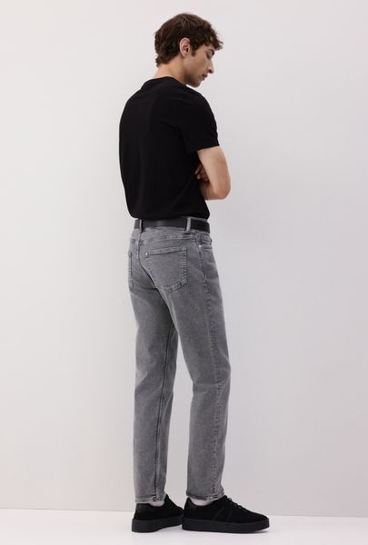 Мужские прямые обычные джинсы Н&М (58727) W34 L32 Серые 58727_ фото