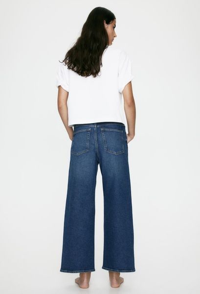 Женские широкие джинсы к лодыжке Wide Night H&M (58021) W34 Темно-синие 58021 фото