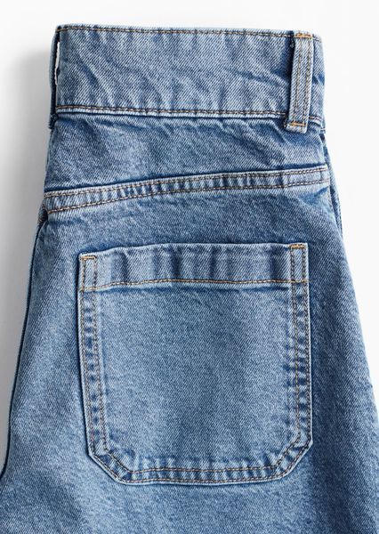 Женские широкие укороченные джинсы Wide High waist H&M (58134) W38 Синие 58134_ 38 фото