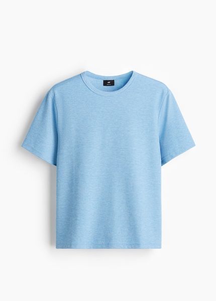 Мужская футболка с вафельным плетением Regular Fit (58398) M Голубая 58398 фото