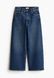 Женские широкие джинсы к лодыжке Wide Night H&M (58021) W34 Темно-синие 58021 фото 5