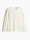 Чоловічий трикотажний лонгслів Regular Fit H&M (57573) S Молочний  57573_s фото 1