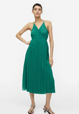Жіноча плісирована сукня Н&М (55863) XS Зелена 55863 фото