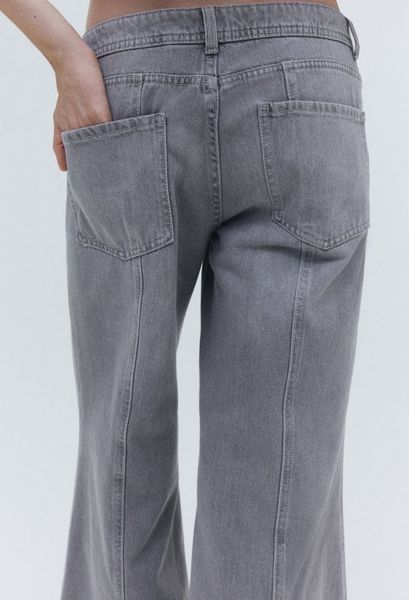Женские джинсы Wide Regular H&M (57528) W36 Серые 57528_ фото