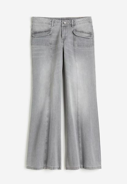 Женские джинсы Wide Regular H&M (57528) W36 Серые 57528_ фото