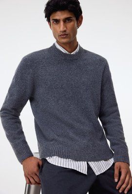 Чоловічий светр Regular Fit H&M (58743) S Темно-сірий  58743 фото