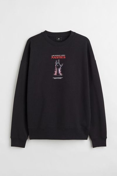 Чоловічий світшот Relaxed Fit H&M (10056) М Чорний 10056 фото